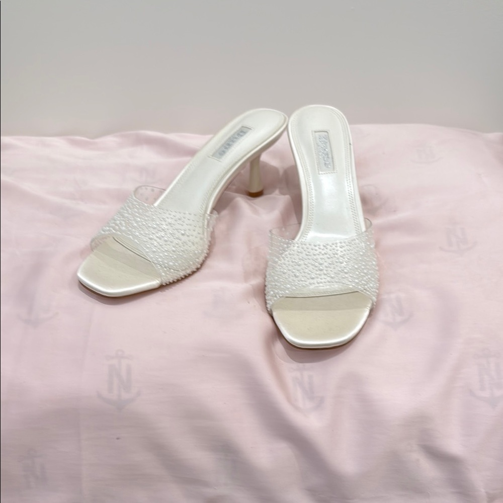 Dune London White Sandals with Strappy Design